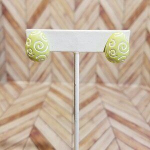 Handmade Easter Egg Stud Earrings, Green